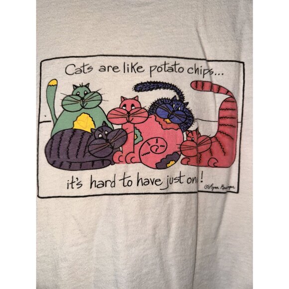 XXL Cats Potato Chips Graphic T-Shirt Oversized Unisex - Picture 2 of 5